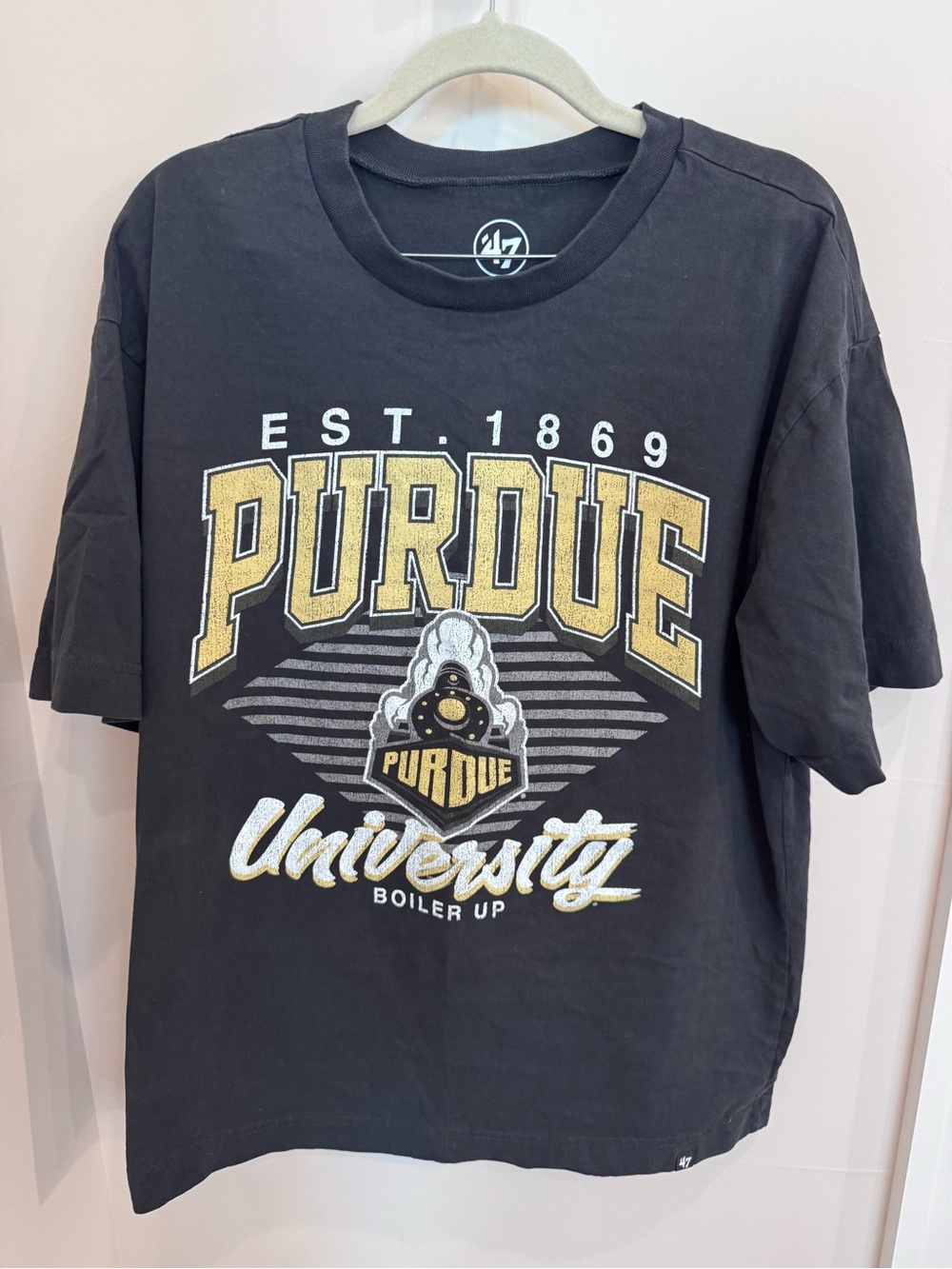 47 Purdue University Black and Gold Graphic Tee